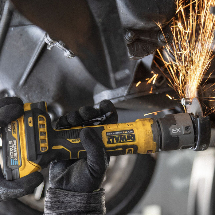 АКУМУЛАТОРЕН БЕЗЧЕТКОВ ЪГЛОШЛАЙФ DEWALT DCG430N-XJ 18 V, 76 мм