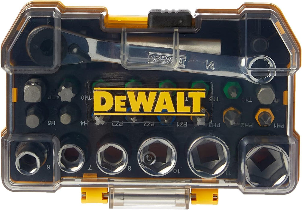 Комплект тресчотка с битове и вложки DеWALT - DT71516, 24 части