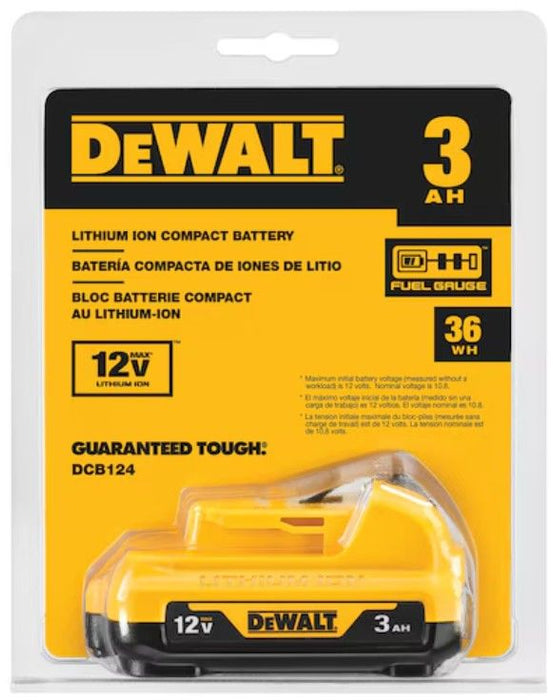 Акумулаторна батерия DeWALT - DCB124, 12 V, 3 Ah