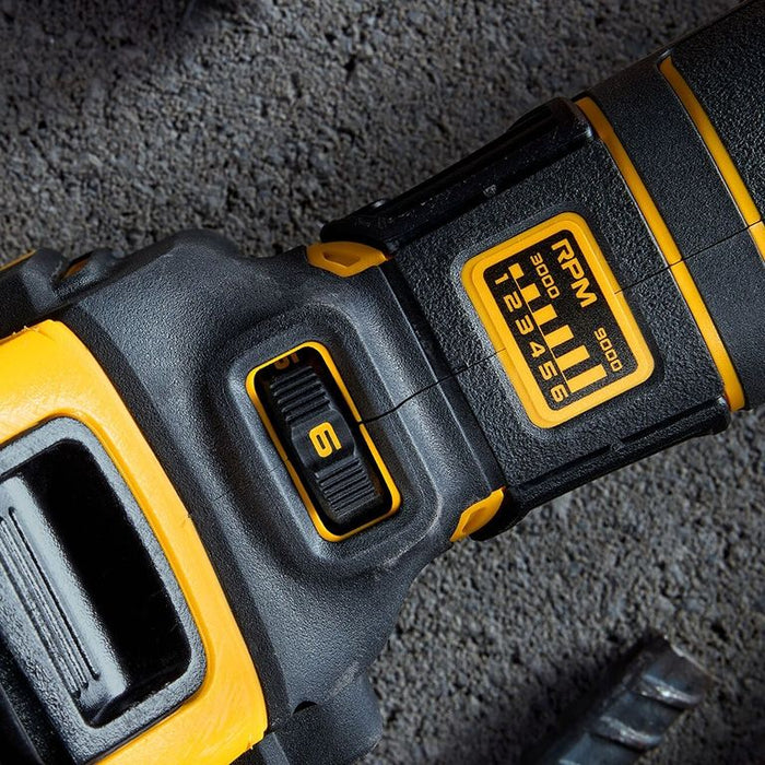 Акумулаторен ъглошлайф DeWalt - DCG409VSX1T, с батерия, зарядно и куфар