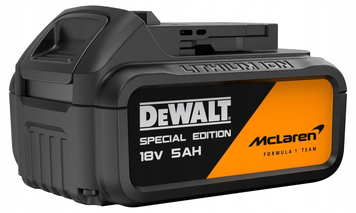 Винтоверт DeWALT - McLaren F1, DCD81MP2T-QW, с 2 броя батерии, зарядно и куфар