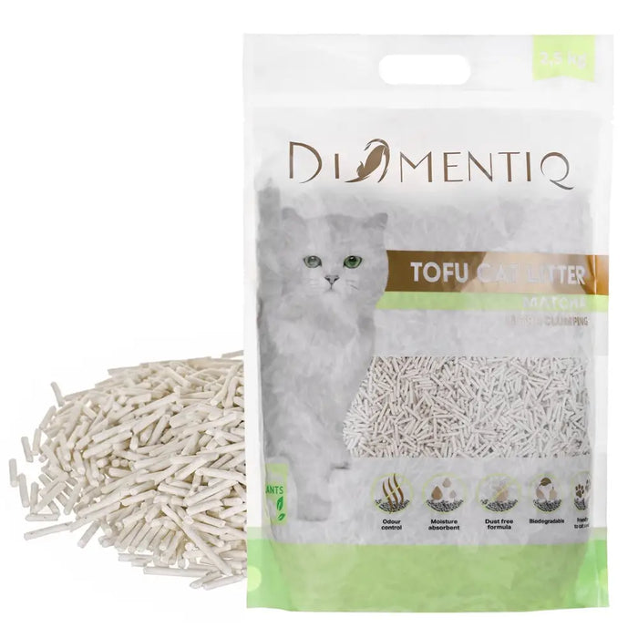DIAMENTIQ Tofu Matcha Ultra clumping - растителна постеля