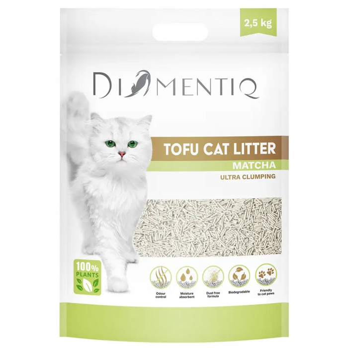 DIAMENTIQ Tofu Matcha Ultra clumping - растителна постеля