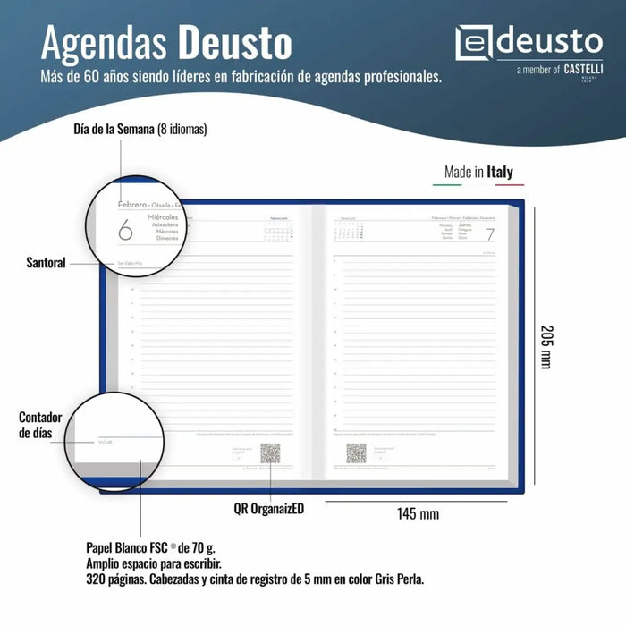 Диетичен Deusto PREMIUM Зелен A5 14,5 x 20,5 cm 2026