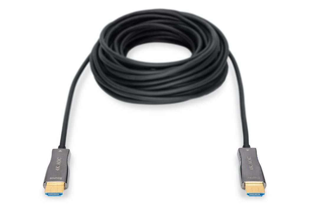 Digitus HDMI AOC хибриден оптичен кабел, UHD 4K, 10 м