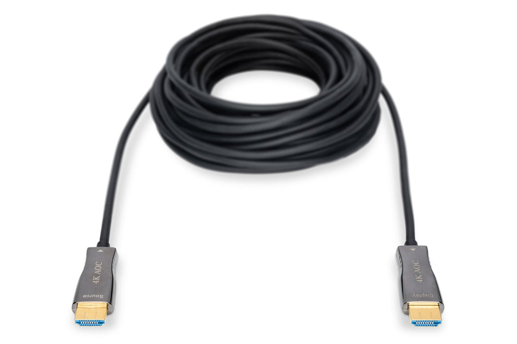 Digitus HDMI AOC хибриден оптичен кабел, UHD 4K, 15 м