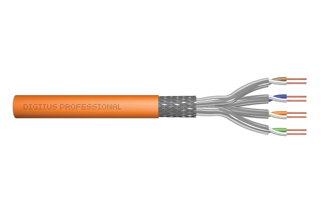 Digitus CAT 7 S/FTP кабел за данни - инсталационен кабел, 100 м, симплекс, Dca-s2, d1, a1
