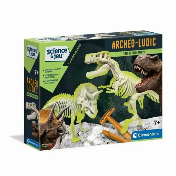 Динозавър Clementoni Archéo Ludic - T-Rex & Triceratops