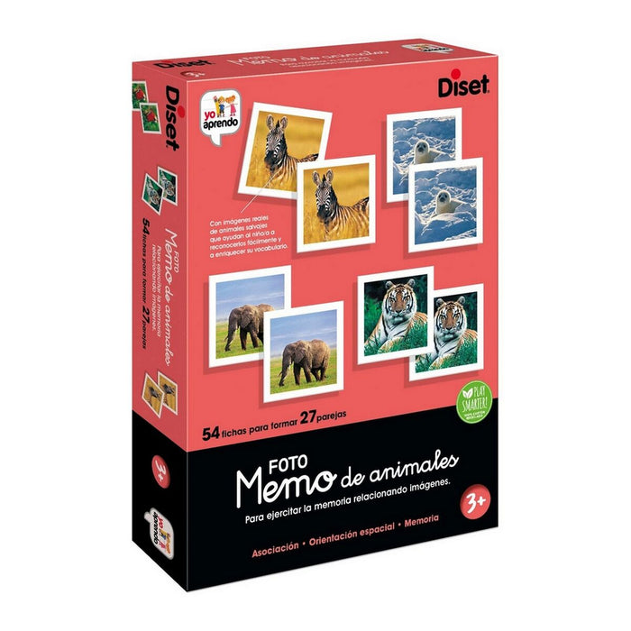 Образователна Игра Diset Memo Photo Animales 54 Части