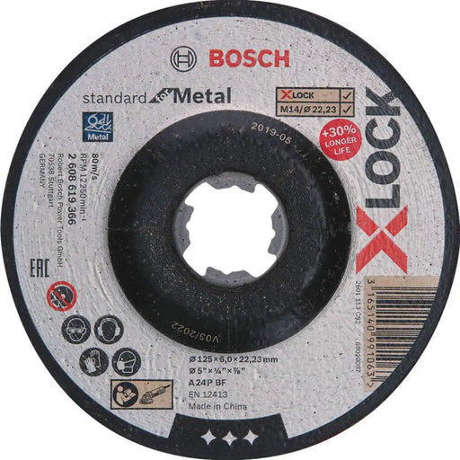 ДИСК ЗА РЯЗАНЕ НА МЕТАЛ X-LOCK BOSCH 125x6x22.23