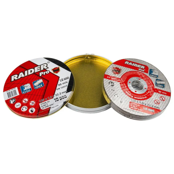 ДИСК ЗА МЕТАЛ 125X1.0MM 10БР RAIDER