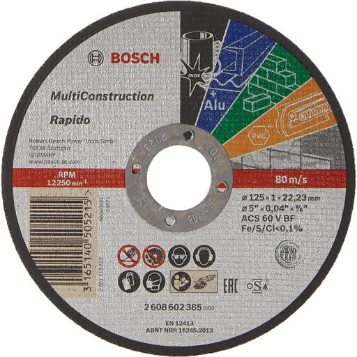 ДИСК ЗА РЯЗАНЕ BOSCH MULTICONSTRUCTION 125X1x22.23