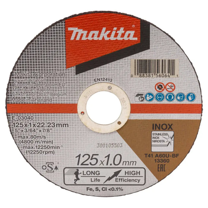 ДИСК ЗА РЯЗАНЕ НА МЕТАЛ 125Х1X22.23 MAKITA NEMESIS