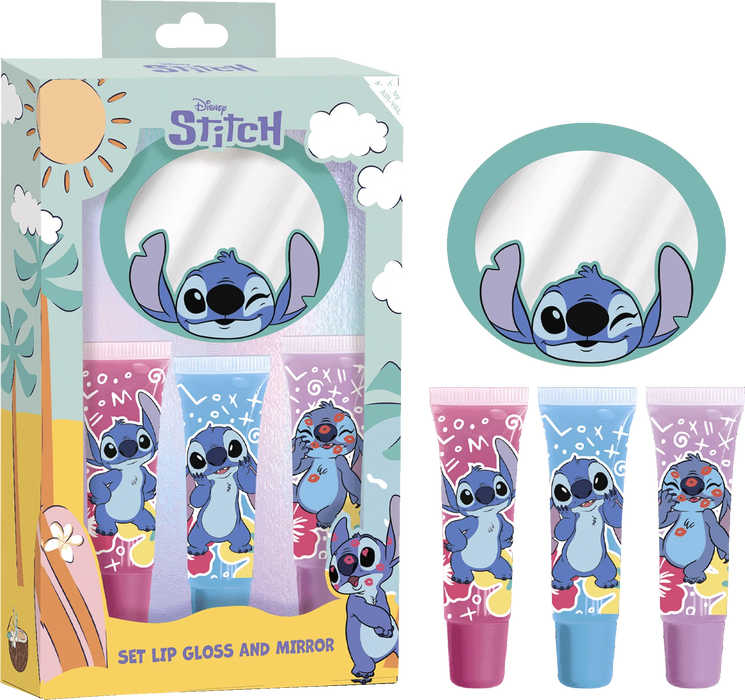 Комплект гланцове за устни с огледало Stitch, 1 бр