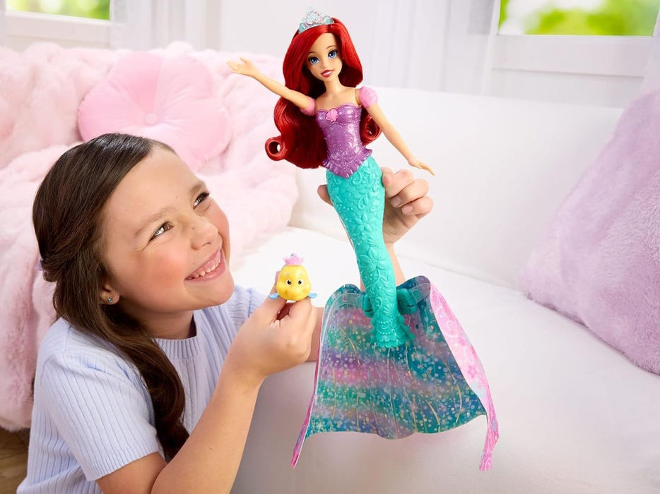 Кукла Disney Princess - Ариел с трансформираща се рокля, фигурка и аксесоари