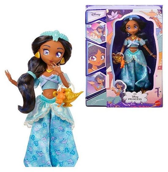 Кукла Disney Princess - Жасмин, манга стил, син тоалет и зластисти обувки
