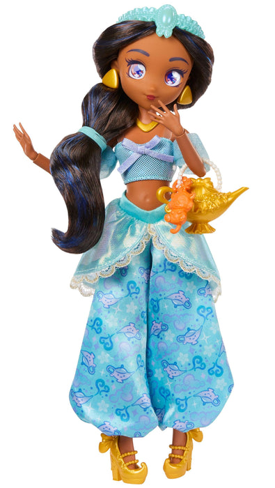 Кукла Disney Princess - Жасмин, манга стил, син тоалет и зластисти обувки