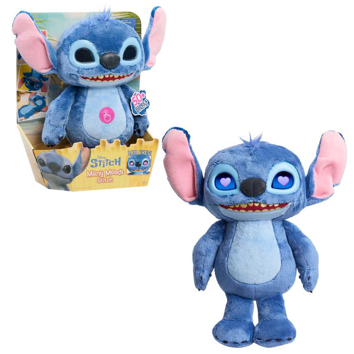 Интерактивна плюшена играчка Disney - Stitch, с LCD очи