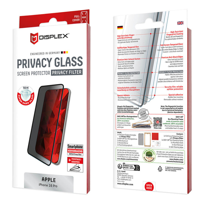 СТЪКЛО DISPLEX IPHONE 16 PRO 3D PV 01999