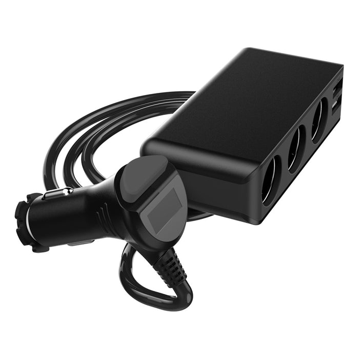 ЗАРЯДНО 12V DIVA 3xSOCKET SPLIT/4xUSB