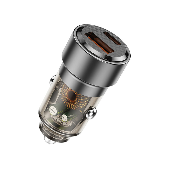 ЗАРЯДНО 12V DIVA 45W PD USB-A+USB-C QC