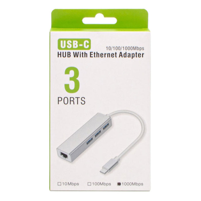 USB HUB DIVA USB-C 3.0 3x USB A 3.0+LAN