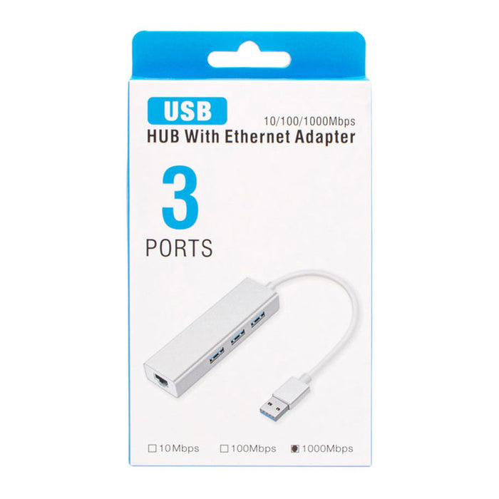 USB HUB DIVA USB-А 3.0 3x USB A 3.0+LAN