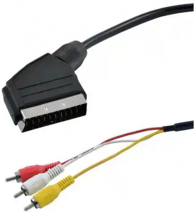 Кабел Diva Scart to 3RCA 1.5m Black
