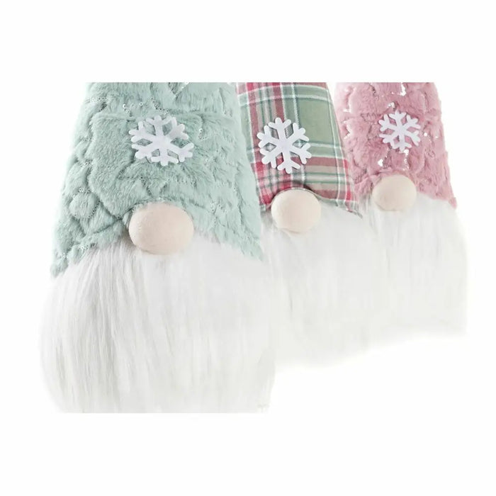 Дядо Коледа DKD Home Decor Червен Зелен Розов Гном 17 x 16