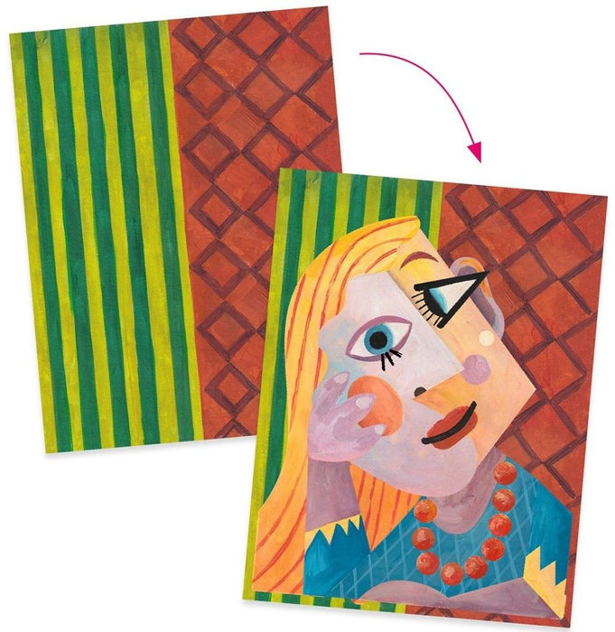 Творчески комплект Djeco Inspired By - Picasso Square Heads
