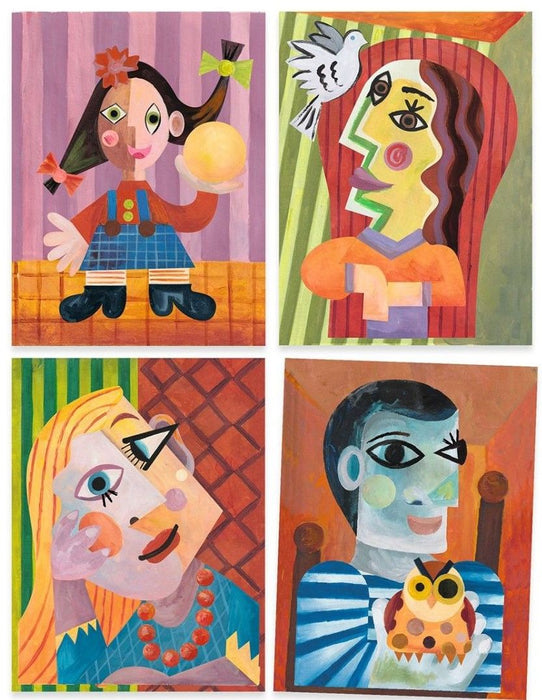 Творчески комплект Djeco Inspired By - Picasso Square Heads