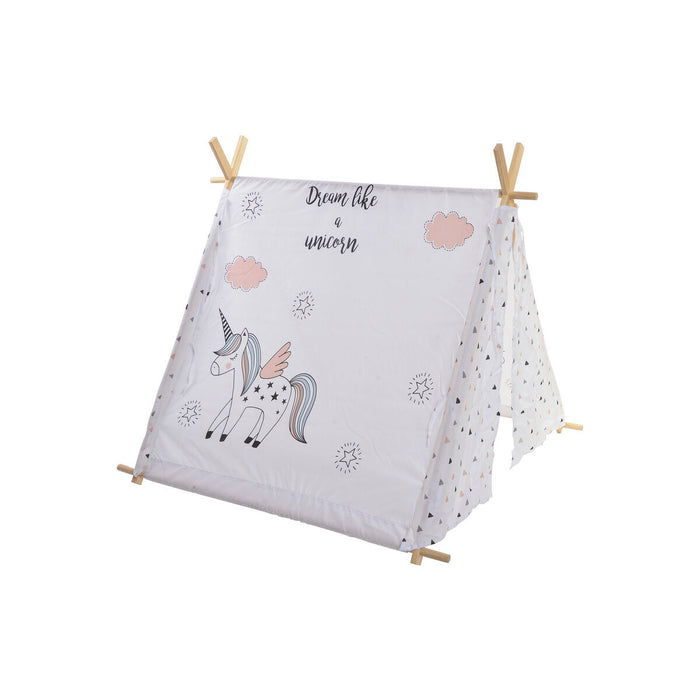 Палатка DKD Home Decor Памук Дървен Еднорог (110 x 110 x 106 cm)