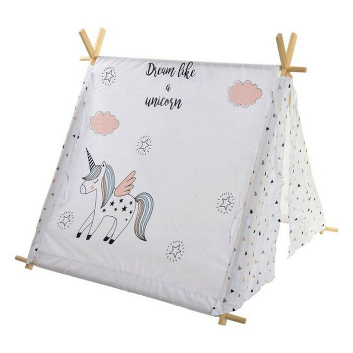 Палатка DKD Home Decor Памук Дървен Еднорог (110 x 110 x 106 cm)