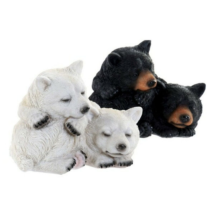 Декоративна фигурка DKD Home Decor Бял Черен 14,5 x 14,5 x 11 cm Смола (2 броя)