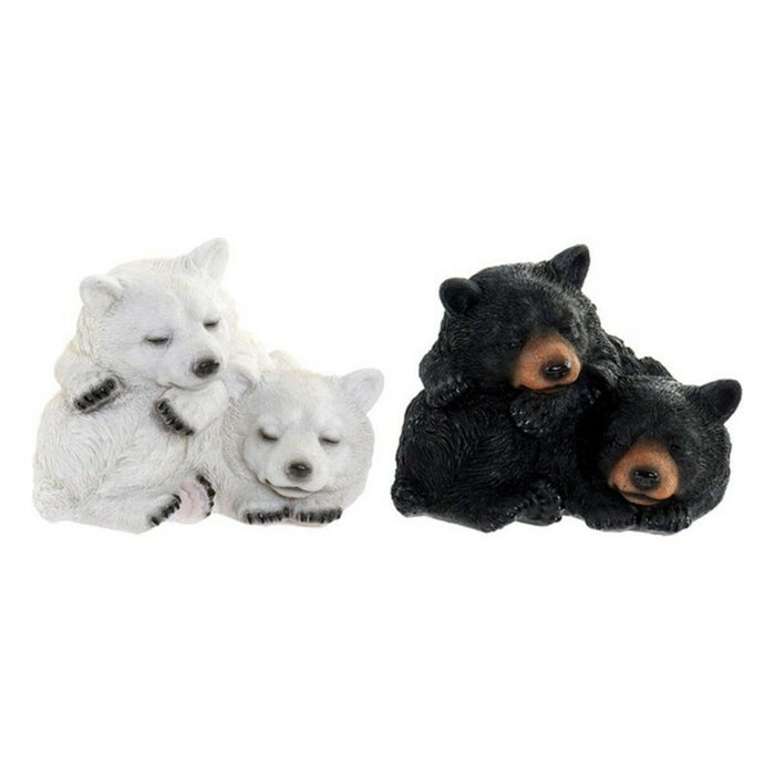 Декоративна фигурка DKD Home Decor Бял Черен 14,5 x 14,5 x 11 cm Смола (2 броя)