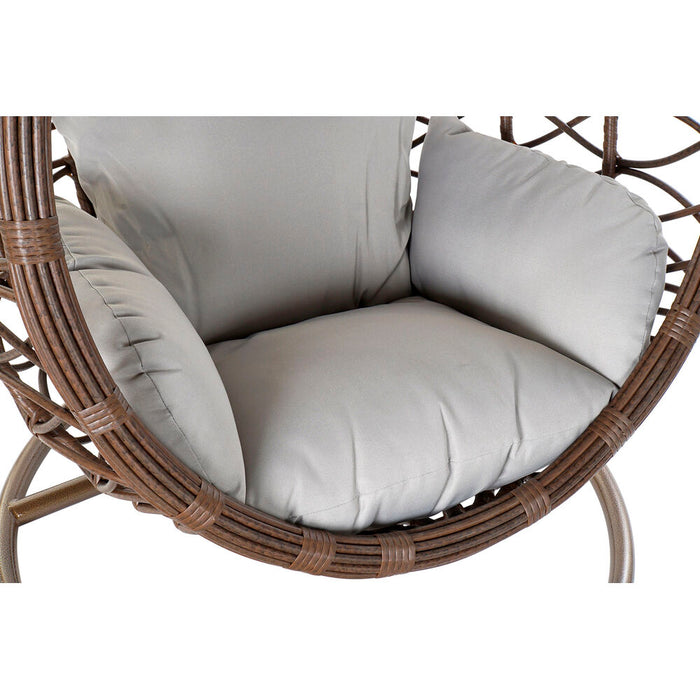 Висящ градински фотьойл DKD Home Decor Кафяв Сив Многоцветен Тъмно сив Алуминий синтетичен ратан 100 x 78 x 120 cm 100 x 70 x 18