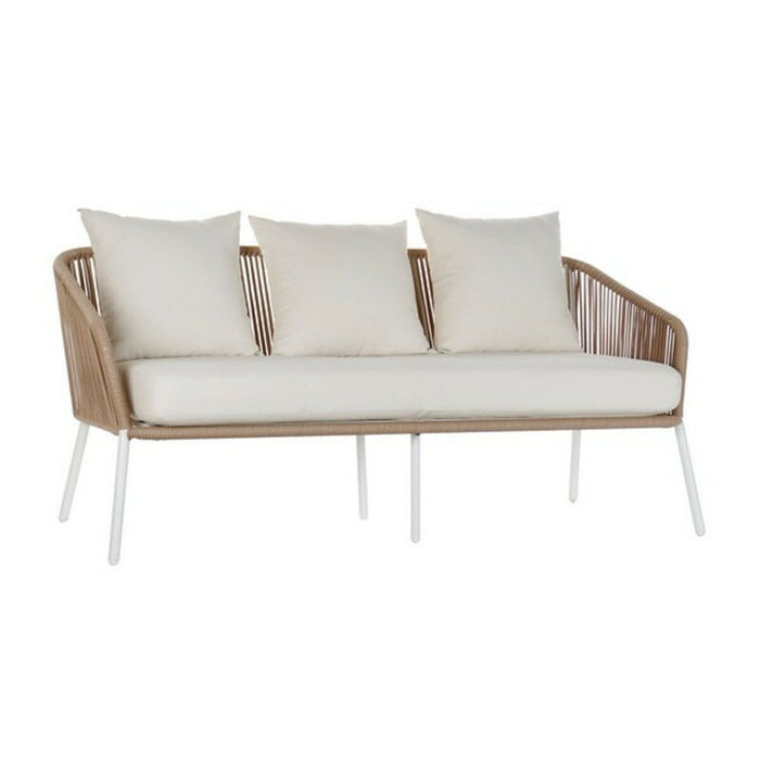 Комплект от диван и маса DKD Home Decor MB-179038 Градина Бежов Метал Алуминий Въже 151,5 x 72 x 70 cm (4 pcs)