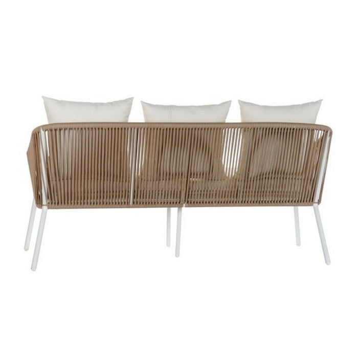 Комплект от диван и маса DKD Home Decor MB-179038 Градина Бежов Метал Алуминий Въже 151,5 x 72 x 70 cm (4 pcs)
