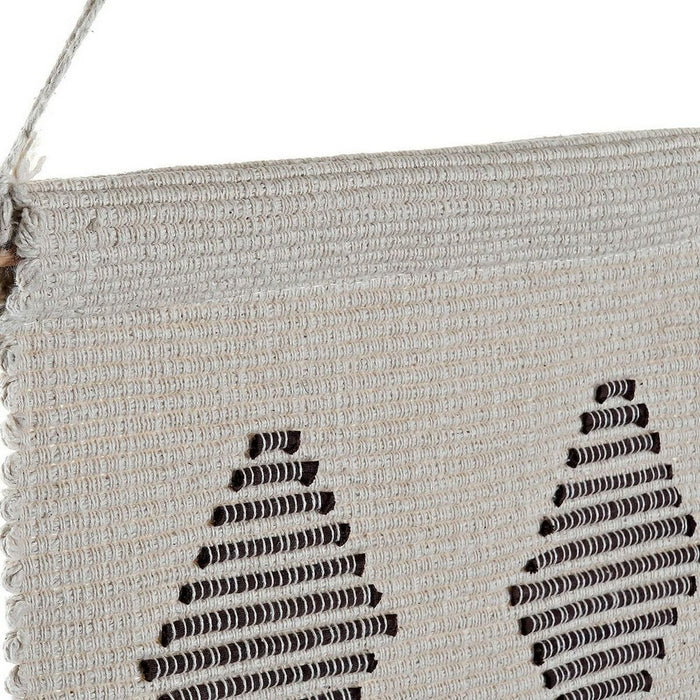 Висяща украса DKD Home Decor Етнически Черен Сметана Геометричен Boho 46 x 1 x 64 cm (2 броя)
