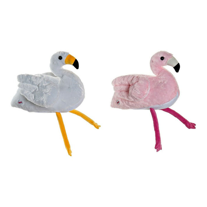 Плюш DKD Home Decor Бял Розов Детски Розово фламинго 34 x 25 x 27 cm (2 броя)