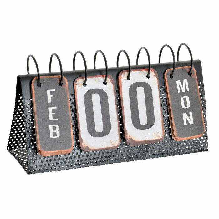 Настолен Календар DKD Home Decor Бял Черен 34 x 13 x 21 cm
