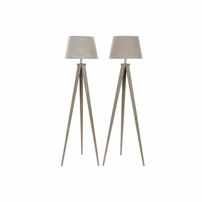 Лампион DKD Home Decor 40 x 40 x 154 cm Бежов Метал Сметана Пластмаса 220 V 25 W 60 W Бор (2 броя)