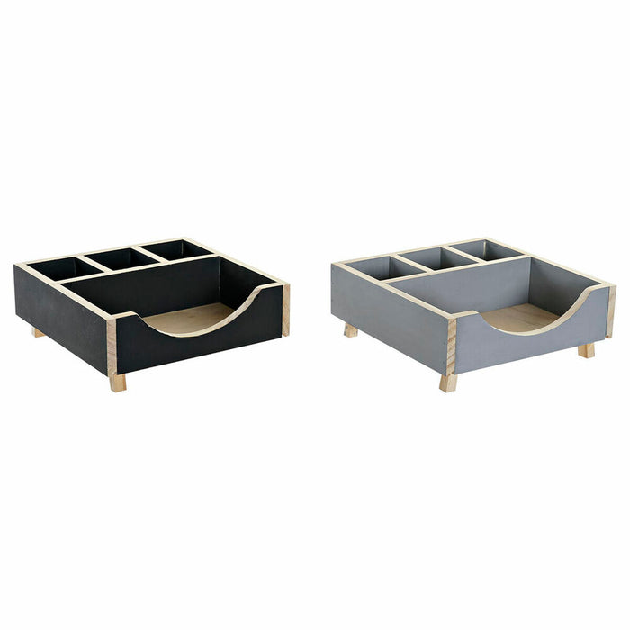 Органайзер DKD Home Decor Бюро Дървен (18 x 18 x 7 cm) (2 pcs)