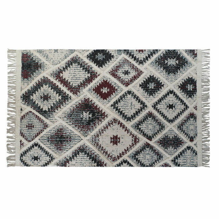 Килим DKD Home Decor Бял Червен Памук (200 x 290 x 1 cm)