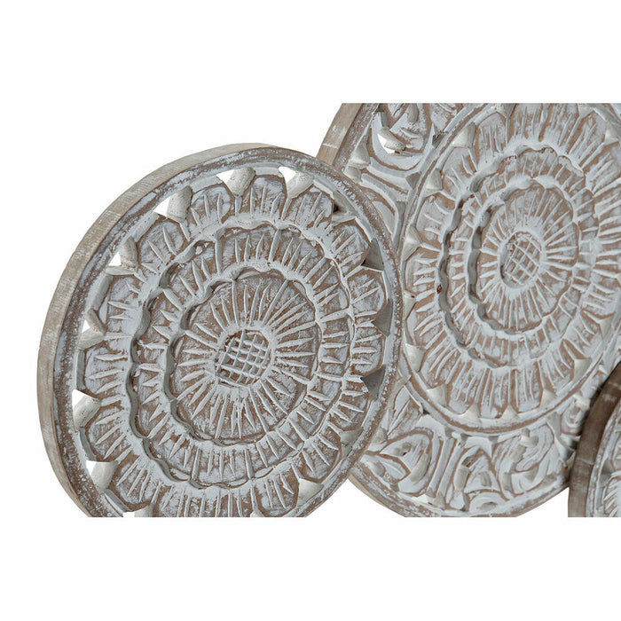 Декорация за стена DKD Home Decor Дърво манго Тропически Кръгове (108 x 3,5 x 64 cm)