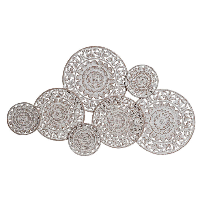 Декорация за стена DKD Home Decor Дърво манго Тропически Кръгове (108 x 3,5 x 64 cm)