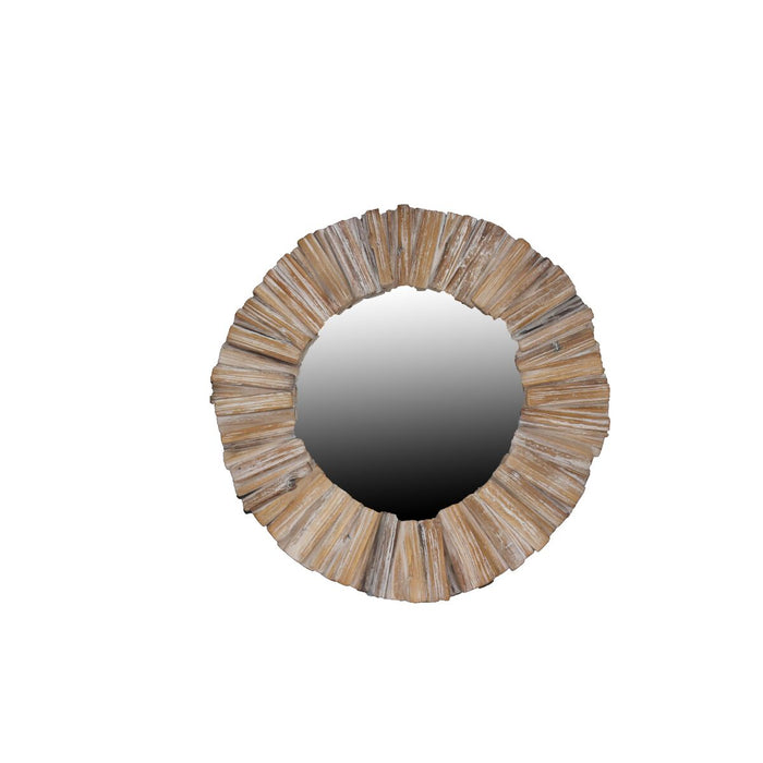 Стенно огледало DKD Home Decor Ела Кристал 60 x 4 x 60 cm Бял Alpino Стволове