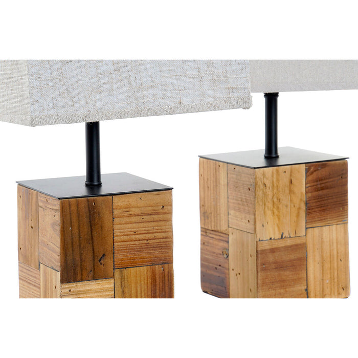 Настолна лампа DKD Home Decor 20,5 x 20,5 x 40 cm Ела Метал 220 V 60 W (2 броя)
