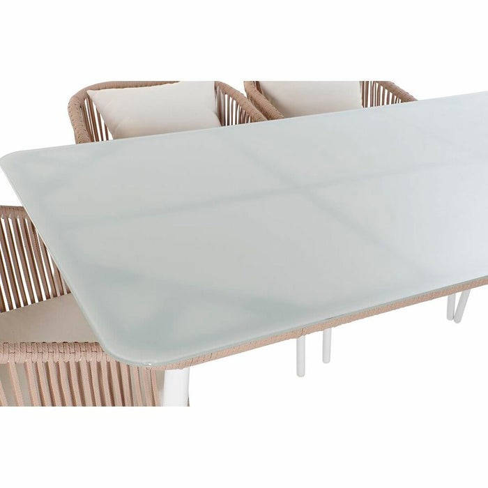 Комплект от маса с стола DKD Home Decor Бежов 78 cm 163 x 95 x 6 cm