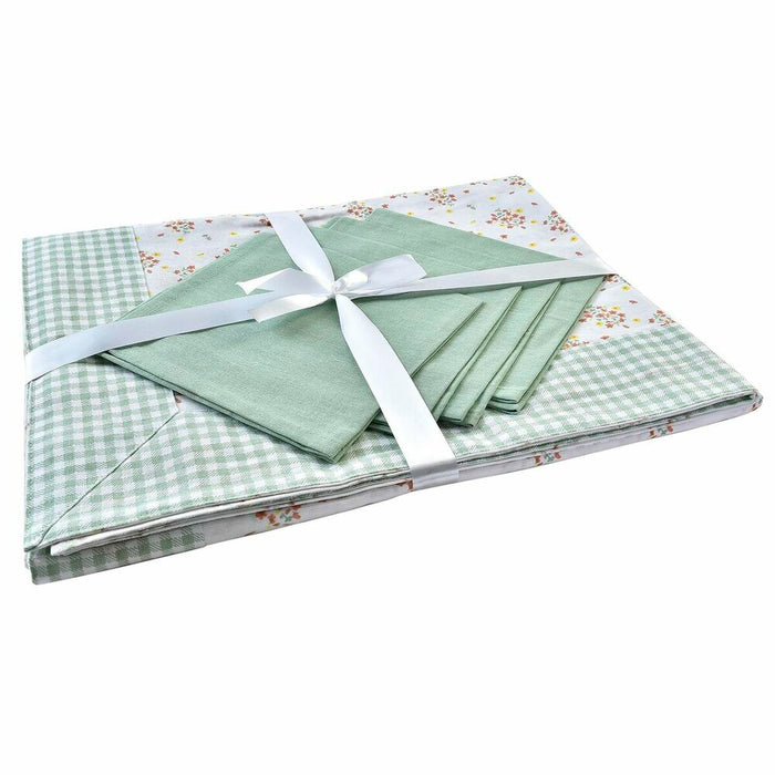 Комплект спално бельо DKD Home Decor Lilled Зелен 150 x 150 x 0,5 cm